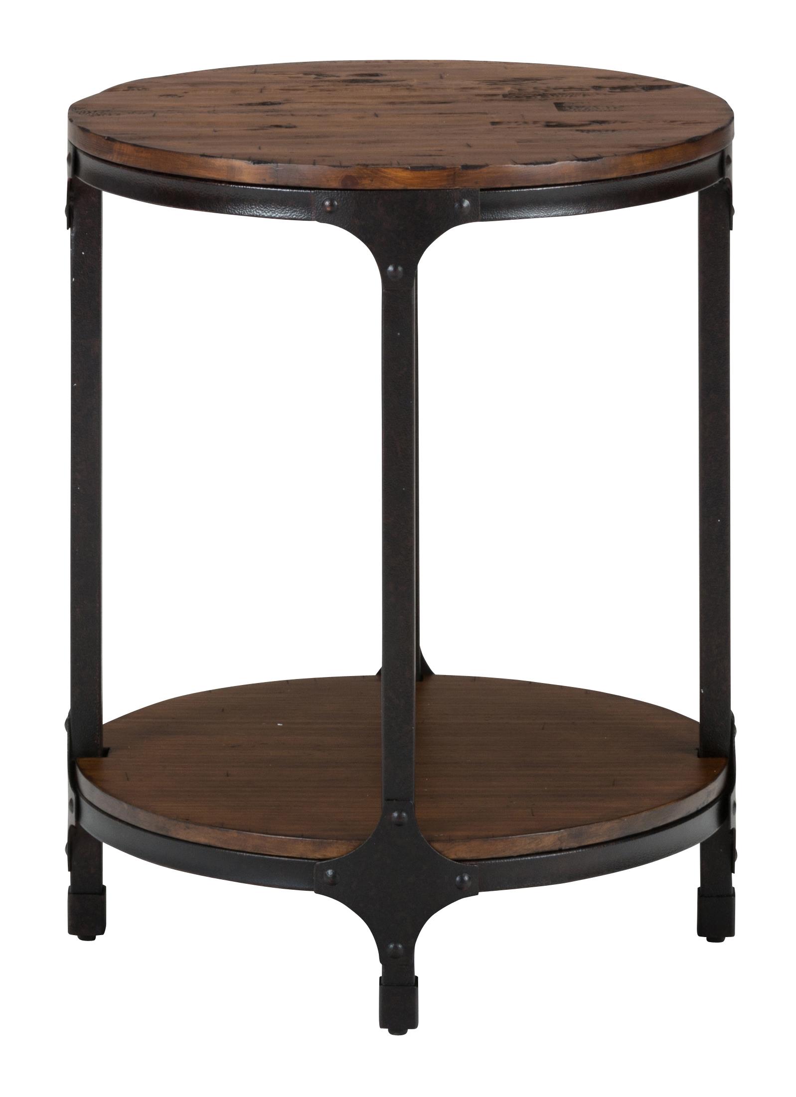 Jofran Urban Nature 785 6 Round Chairside Table with Steel and